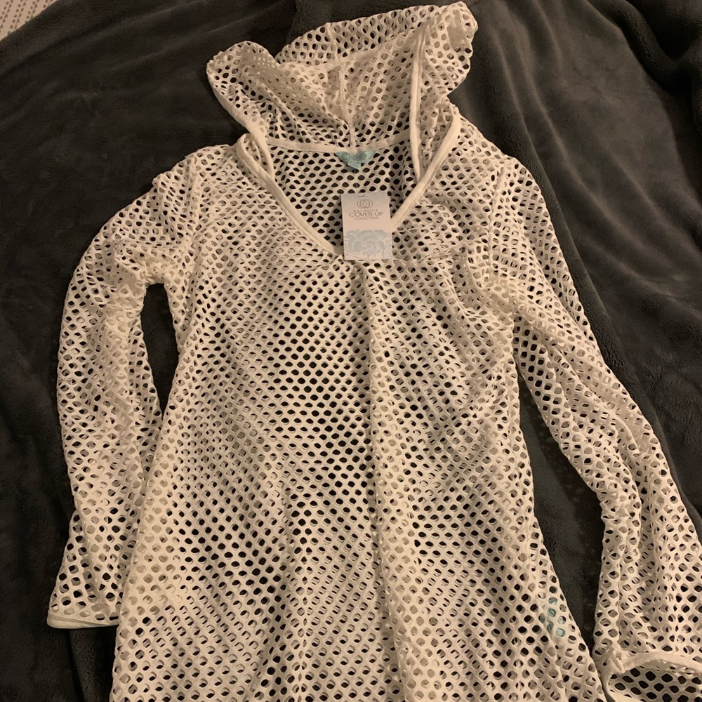 Women’s swimsuit cover up with hood sz L